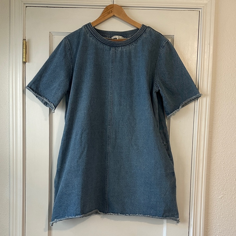 OAK + FORT Blue Denim Dress